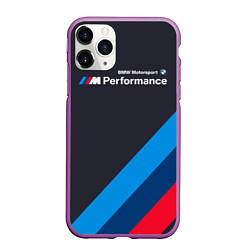 Чехол iPhone 11 Pro матовый BMW M Performance, цвет: 3D-фиолетовый