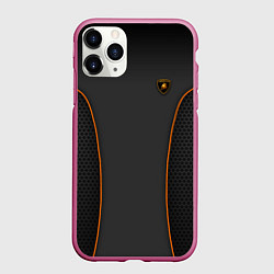 Чехол iPhone 11 Pro матовый Lamborghini Style, цвет: 3D-малиновый