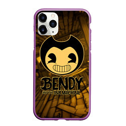 Чехол iPhone 11 Pro матовый Black Bendy, цвет: 3D-фиолетовый