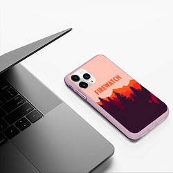 Чехол iPhone 11 Pro матовый Firewatch: Orange Style, цвет: 3D-розовый — фото 2