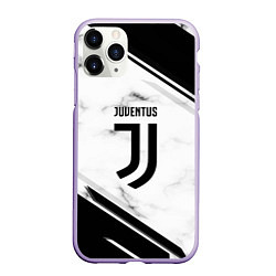 Чехол iPhone 11 Pro матовый Juventus, цвет: 3D-светло-сиреневый