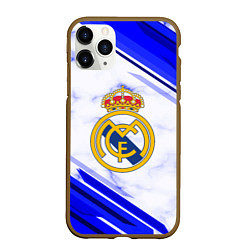 Чехол iPhone 11 Pro матовый Real Madrid, цвет: 3D-коричневый