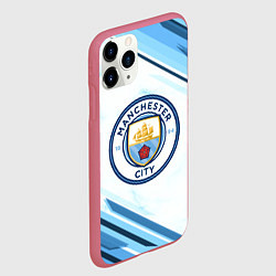Чехол iPhone 11 Pro матовый Manchester city, цвет: 3D-малиновый — фото 2