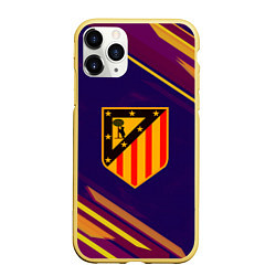 Чехол iPhone 11 Pro матовый Atletico Madrid, цвет: 3D-желтый