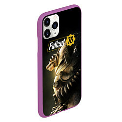 Чехол iPhone 11 Pro матовый FALLOUT 76, цвет: 3D-фиолетовый — фото 2