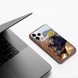 Чехол iPhone 11 Pro матовый Fallout 76, цвет: 3D-коричневый — фото 2