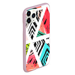 Чехол iPhone 11 Pro матовый Тропическое ассорти, цвет: 3D-розовый — фото 2