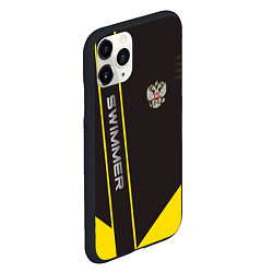 Чехол iPhone 11 Pro матовый Swimmer: Russia, цвет: 3D-черный — фото 2