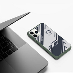 Чехол iPhone 11 Pro матовый Team Liquid: Grey E-Sport, цвет: 3D-темно-зеленый — фото 2