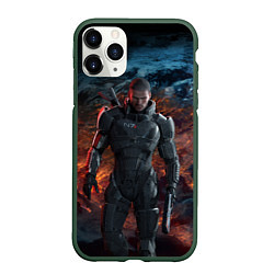 Чехол iPhone 11 Pro матовый Mass Effect: Soldier, цвет: 3D-темно-зеленый