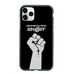 Чехол iPhone 11 Pro матовый Skillet: Rise in revolution, цвет: 3D-темно-зеленый