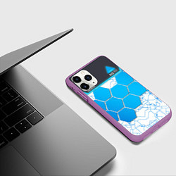 Чехол iPhone 11 Pro матовый Become Human RK800, цвет: 3D-фиолетовый — фото 2