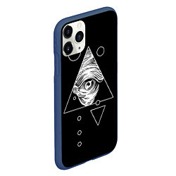 Чехол iPhone 11 Pro матовый Всевидящее око, цвет: 3D-тёмно-синий — фото 2
