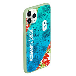 Чехол iPhone 11 Pro матовый Rainbow Six: Sunsplash Pack, цвет: 3D-салатовый — фото 2
