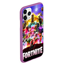 Чехол iPhone 11 Pro матовый Fortnite: Battle Royale, цвет: 3D-фиолетовый — фото 2