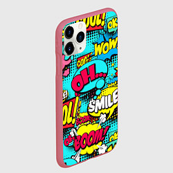 Чехол iPhone 11 Pro матовый Кислотный поп-арт, цвет: 3D-малиновый — фото 2