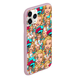 Чехол iPhone 11 Pro матовый Pop art, цвет: 3D-розовый — фото 2