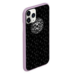 Чехол iPhone 11 Pro матовый Dark Runes, цвет: 3D-сиреневый — фото 2