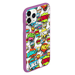 Чехол iPhone 11 Pro матовый Pop art Fashion, цвет: 3D-фиолетовый — фото 2