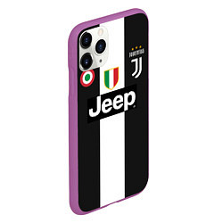 Чехол iPhone 11 Pro матовый FC Juventus 18-19, цвет: 3D-фиолетовый — фото 2