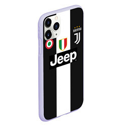 Чехол iPhone 11 Pro матовый FC Juventus 18-19, цвет: 3D-светло-сиреневый — фото 2