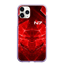 Чехол iPhone 11 Pro матовый Mass Effect: Red Armor N7, цвет: 3D-светло-сиреневый