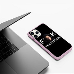 Чехол iPhone 11 Pro матовый F*ck The System: Mr Robot, цвет: 3D-розовый — фото 2