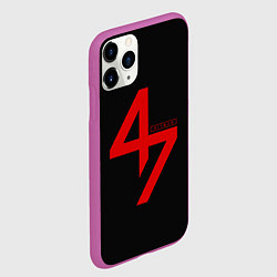 Чехол iPhone 11 Pro матовый Hitman: Agent 47, цвет: 3D-фиолетовый — фото 2