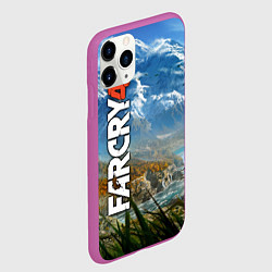 Чехол iPhone 11 Pro матовый Far Cry 4: Ice Mountains, цвет: 3D-фиолетовый — фото 2