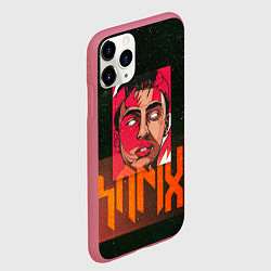 Чехол iPhone 11 Pro матовый Yanix, цвет: 3D-малиновый — фото 2