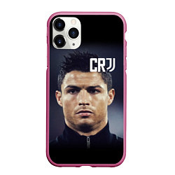 Чехол iPhone 11 Pro матовый RONALDO CR7, цвет: 3D-малиновый