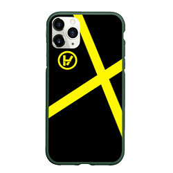 Чехол iPhone 11 Pro матовый 21 Pilots: Two Roads, цвет: 3D-темно-зеленый