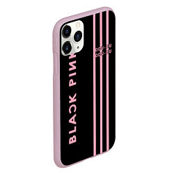 Чехол iPhone 11 Pro матовый Black Pink, цвет: 3D-розовый — фото 2