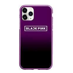 Чехол iPhone 11 Pro матовый Black Pink: Violet Gradient, цвет: 3D-фиолетовый