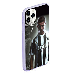 Чехол iPhone 11 Pro матовый RONALDO 7, цвет: 3D-светло-сиреневый — фото 2