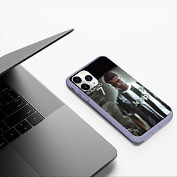 Чехол iPhone 11 Pro матовый RONALDO 7, цвет: 3D-светло-сиреневый — фото 2