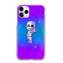 Чехол iPhone 11 Pro матовый Marshmello: Spaceman, цвет: 3D-розовый