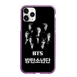 Чехол iPhone 11 Pro матовый BTS Group, цвет: 3D-фиолетовый