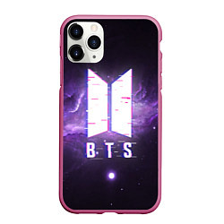 Чехол iPhone 11 Pro матовый BTS: Violet Space, цвет: 3D-малиновый