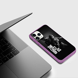 Чехол iPhone 11 Pro матовый The Last of Us: Black Style, цвет: 3D-фиолетовый — фото 2