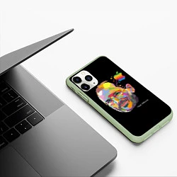 Чехол iPhone 11 Pro матовый Think Different, цвет: 3D-салатовый — фото 2
