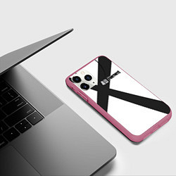 Чехол iPhone 11 Pro матовый Fortnite: Гренадёр, цвет: 3D-малиновый — фото 2