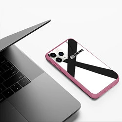 Чехол iPhone 11 Pro матовый Fortnite: Гренадёр, цвет: 3D-малиновый — фото 2