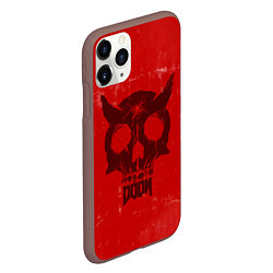 Чехол iPhone 11 Pro матовый DOOM: Devil Skull, цвет: 3D-коричневый — фото 2