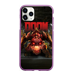 Чехол iPhone 11 Pro матовый DOOM: Pinky Monster, цвет: 3D-фиолетовый