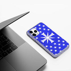 Чехол iPhone 11 Pro матовый Far Cry 5: Blue Cult Symbol, цвет: 3D-светло-сиреневый — фото 2