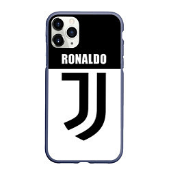 Чехол iPhone 11 Pro матовый Ronaldo Juve, цвет: 3D-серый