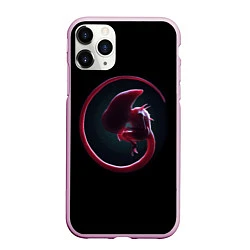 Чехол iPhone 11 Pro матовый Alien Inside, цвет: 3D-розовый