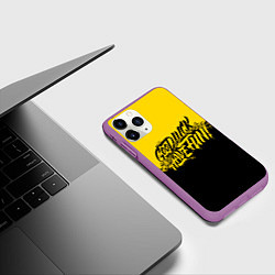Чехол iPhone 11 Pro матовый GLHF: Yellow Style, цвет: 3D-фиолетовый — фото 2
