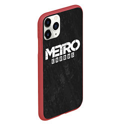 Чехол iPhone 11 Pro матовый Metro Exodus: Space Grey, цвет: 3D-красный — фото 2